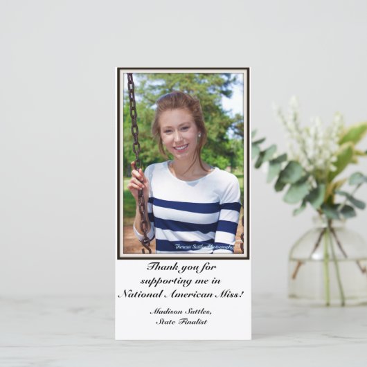 Pageant Adverteren Hartelijk dank Bedankkaart (Staand voorkant)