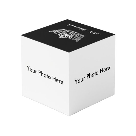 Pageant Crown Custom Photo Cube Kubus (Achter hoekig)