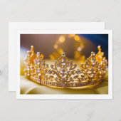 Pageant Crown Flat Note Kaart Notitiekaartje (Voorkant / Achterkant)