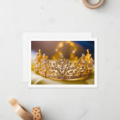 Pageant Crown Flat Note Kaart Notitiekaartje (Voorkant / Achterkant in situ)