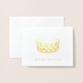 Pageant Crown Folie Note Kaart (Voorkant met envelop)