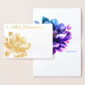 Pageant Crown & Magnolia Gold Folie Dank u kaart (Display)