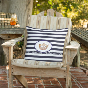 Pageant Crown Stripes Outdoor Sierkussen
