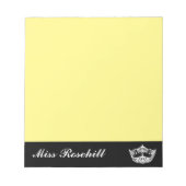 Pageant Crown & Titre Bloc-notes (Devant)