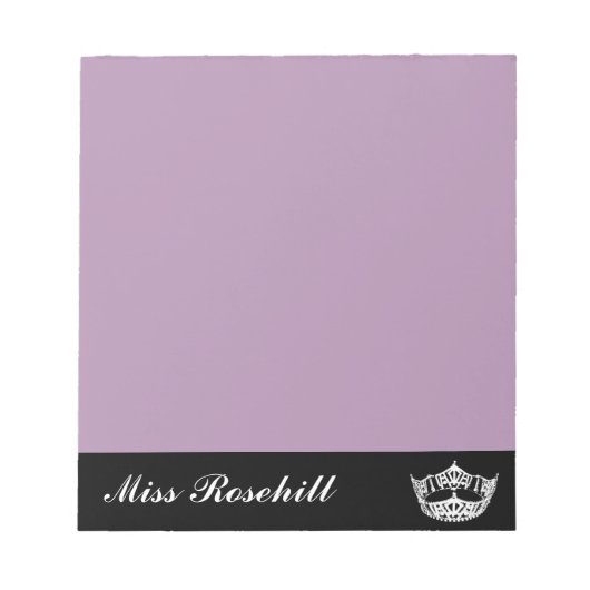 Pageant Crown & Titre Bloc-notes (Devant)