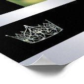 Pageant Door Poster | Onyx Shine Aangepaste foto (Hoek)