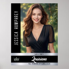 Pageant Door Poster | Onyx Shine Aangepaste foto