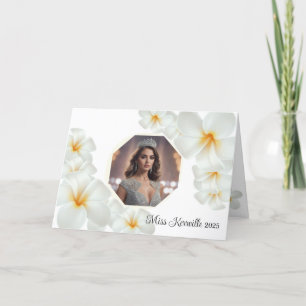 Pageant Grey Card-Plumeria Faire-part personnalisé