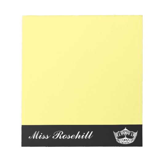 Pageant kroon en Notitieblok Titel (Voorkant)