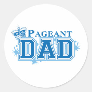 Pageant papa ronde sticker