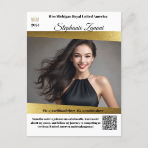 Pageant Promo Autograph Kaart Gold Shine   QR-code