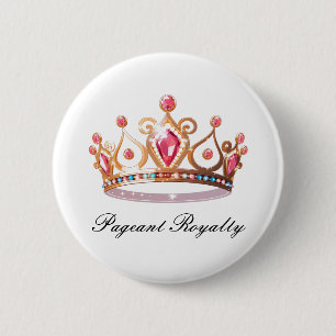 Pageant Royalty-Button, speld Ronde Button 5,7 Cm