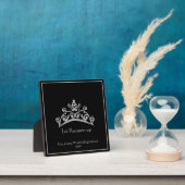 Pageant Silver Tiara Crown 1er Runner-up Plaque (Insitu)