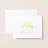 Pageant Tiara Carte de remerciements (Devant avec enveloppe)