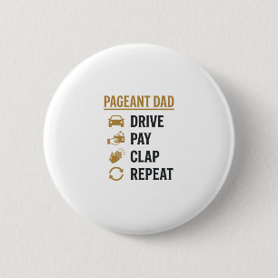 Pageant Vader Rij Betalen Klap Herhaal Shirt Ontwe Ronde Button 5,7 Cm