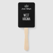 Pageant-ventilatorgolven | Onyx Shine Set van 10 F Handwaaier (Achterkant)