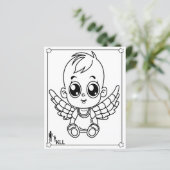 Pages de coloriage de jolis enfants (Debout devant)