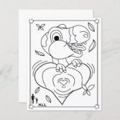 Pages de coloriage Dinasoaur bien aimées (Devant / Derrière)