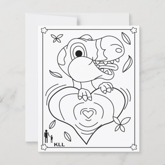 Pages de coloriage Dinasoaur bien aimées (Devant)