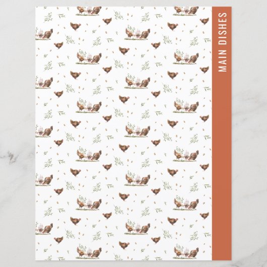 Pages de découpage | Page Classeur de recette rect (Dos)