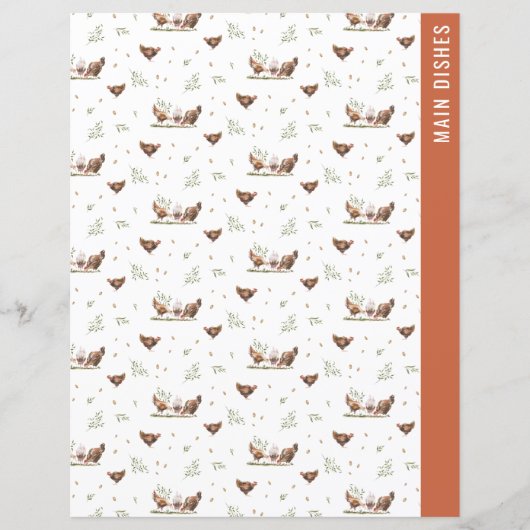 Pages de découpage | Page Classeur de recette rect (Devant)