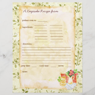 Pages de mes recettes de conservation