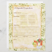 Pages de mes recettes de conservation (Devant / Derrière)