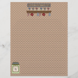 Pages de recette de Cuisine de bas de page (Lined)