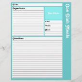 Pages de recette de lin (Aqua clair) (Devant)