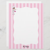 Pages de recette du chef mignon pour le Classeur (Devant / Derrière)