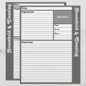 Pages de recette liées (Gris) (Devant / Derrière)