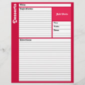 Pages de recette liées (Magenta) (Dos)