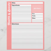 Pages de recette liées (rose) (Dos)