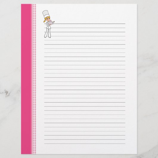 Pages de recette mignonnes pour classeurs de cuisi (Devant)