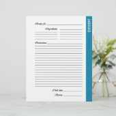 Pages de recette recto recto bleu DESSERT (Debout devant)