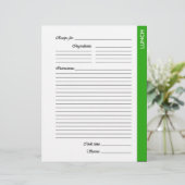 Pages de recette recto vertes LUNCH (Debout devant)