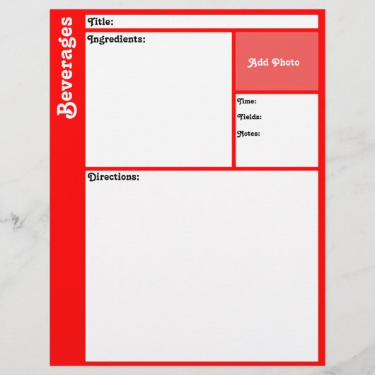 Pages de recette (rouge) (Dos)