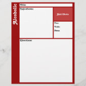 Pages de recette (rouge foncé) (Dos)