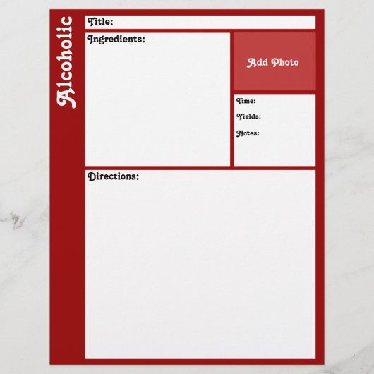 Pages de recette (rouge foncé) (Dos)