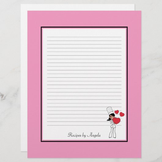 Pages de recette super mignonnes liées (Devant / Derrière)