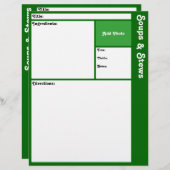 Pages de recette (Vert foncé) (Devant / Derrière)