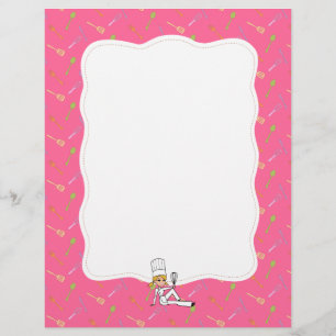 Pages de recettes d'art de cuisine avec bordure