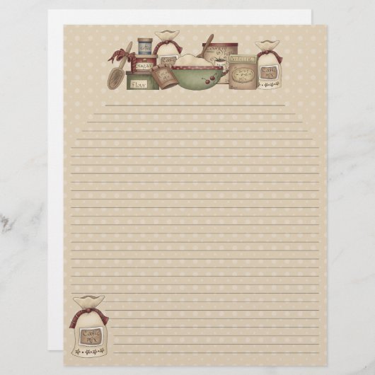 Pages de recettes de grand-mère (Lined) (Devant / Derrière)