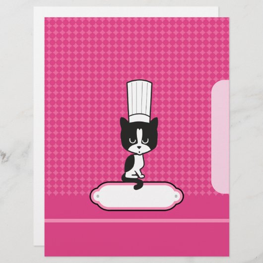 Pages de Recettes de Kitty de Chef - Illustrées (Devant / Derrière)