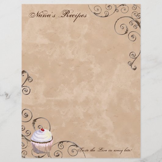 Pages de recettes de prière et de chocolat pour le (Devant)