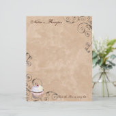 Pages de recettes de prière et de chocolat pour le (Debout devant)