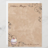 Pages de recettes de prière et de chocolat pour le (Devant / Derrière)