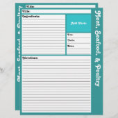 Pages de recettes liées (Aqua) (Devant / Derrière)