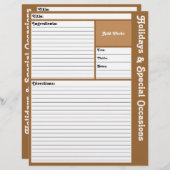 Pages de recettes liées (Brown) (Devant / Derrière)