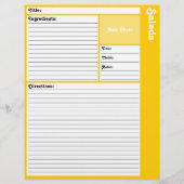 Pages de recettes liées (Jaune) (Devant)